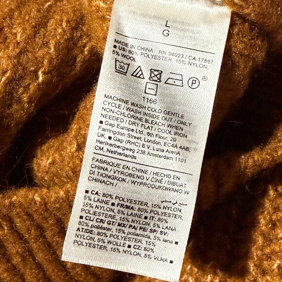 Old Navy Marled Shaker-Stitch Tunic-Length Turtleneck Sweater - Large - Picture 8 of 9